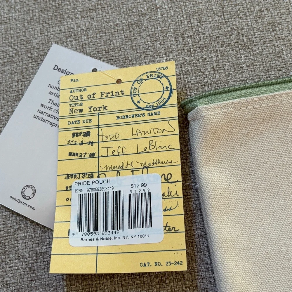 NWT Pride Not Prejudice pouch by Out of Print